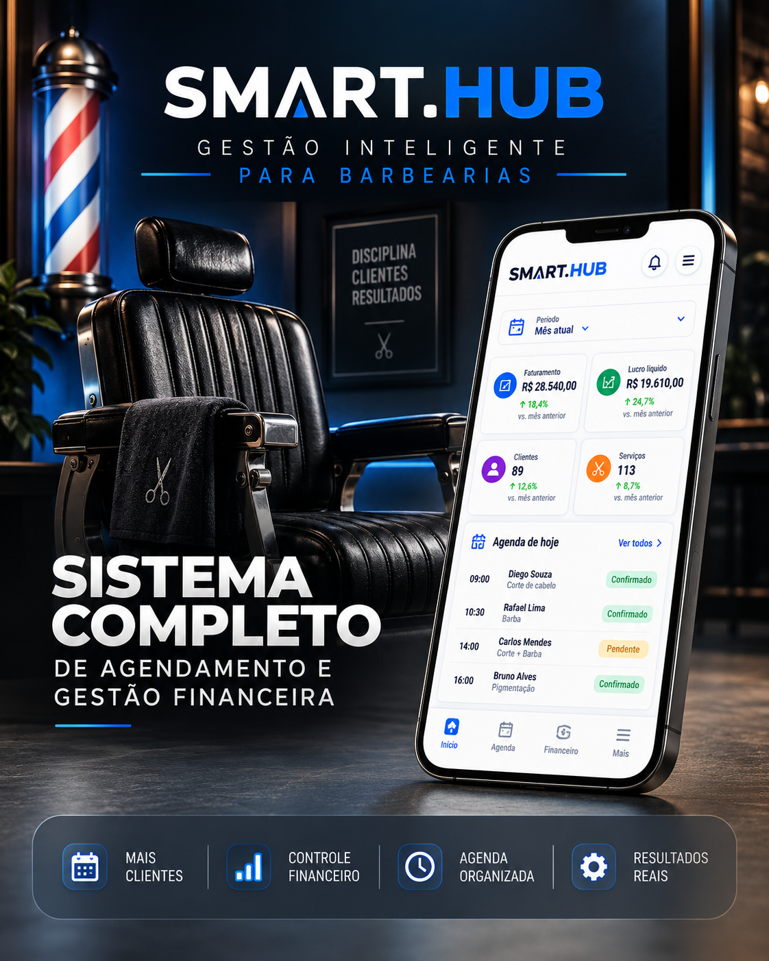 Sistema de Gestão Inteligente Barber