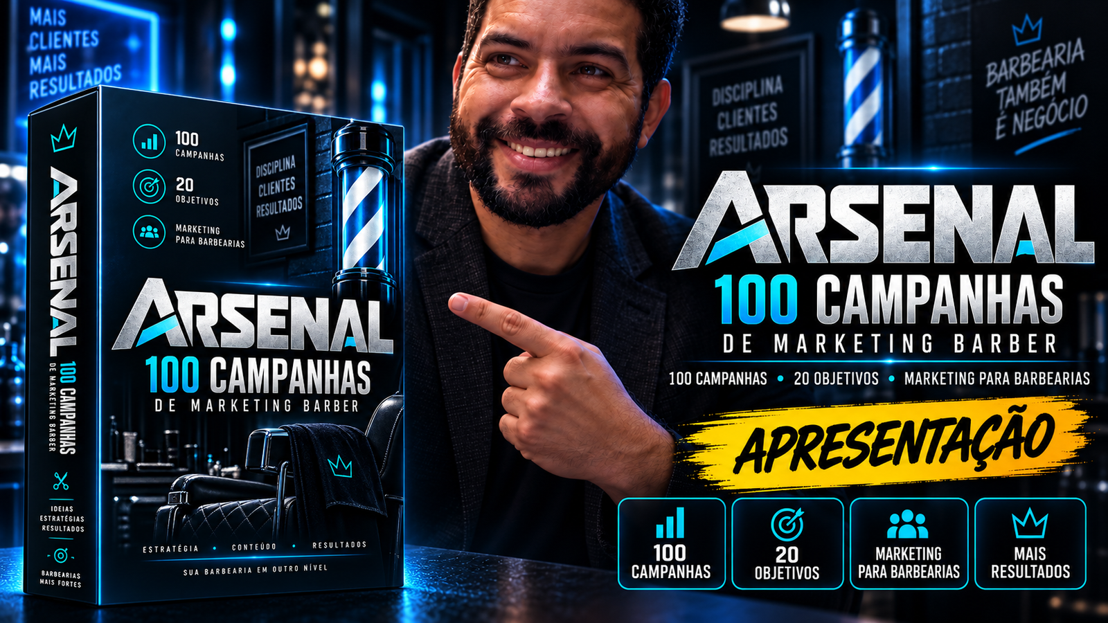 Capa do vídeo — 100 Campanhas de Marketing Barber